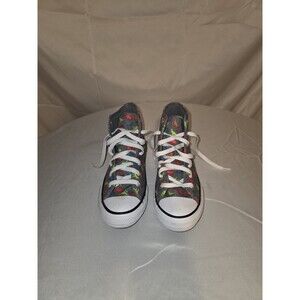 Converse All Stars Dinoverse Hi tops,Size 3 Juniors,Gray,Excellent Condition